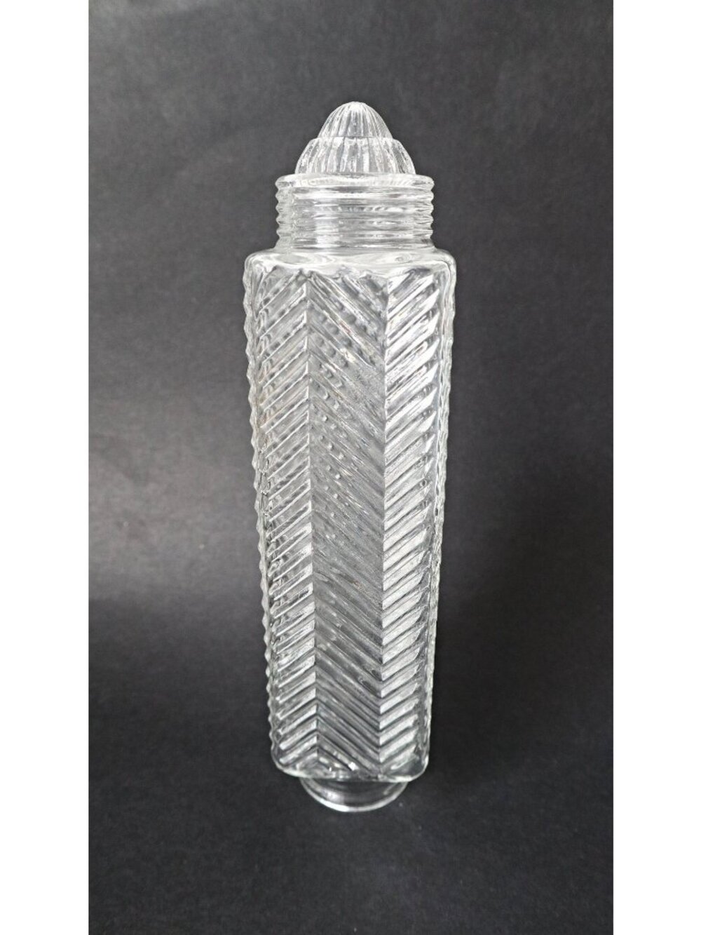 Vintage Glass Torpedo Lamp Shade Vanity Clear Art Deco